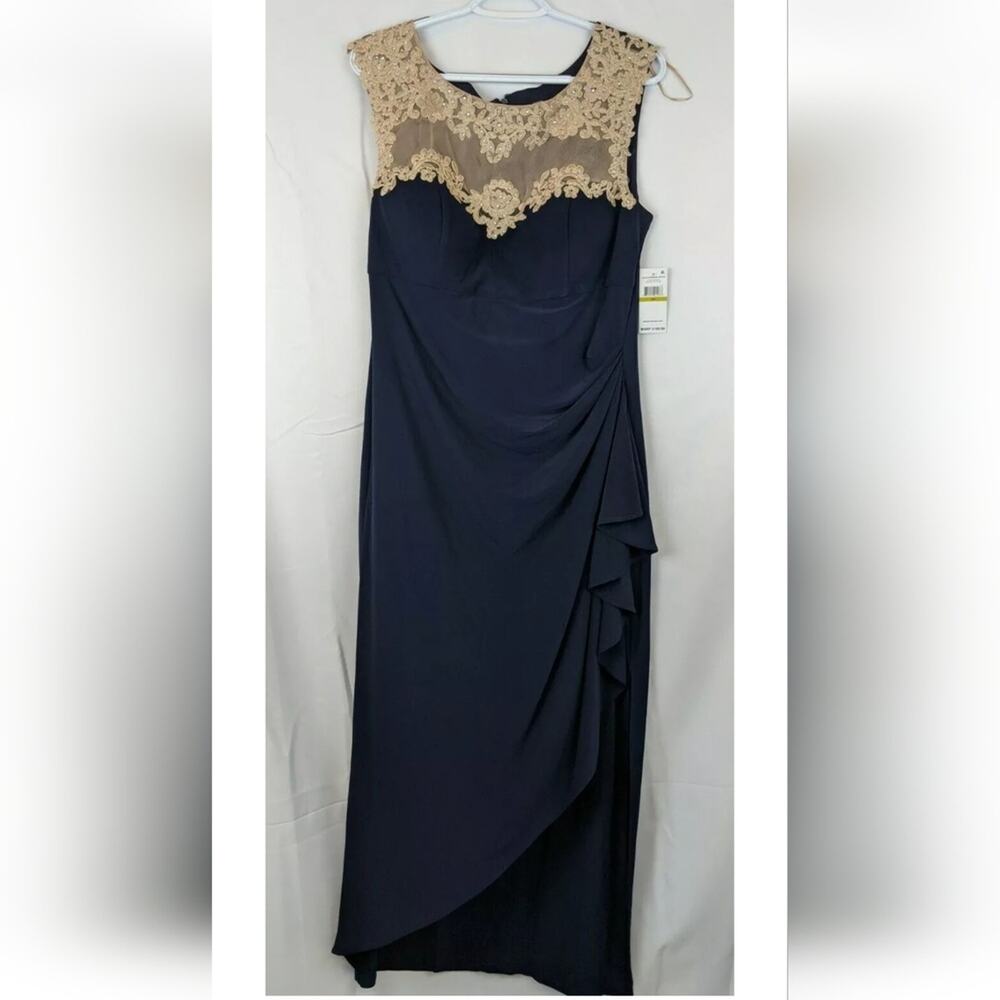 Alex Evenings Petite Formal Dress, Navy, Women's 14P